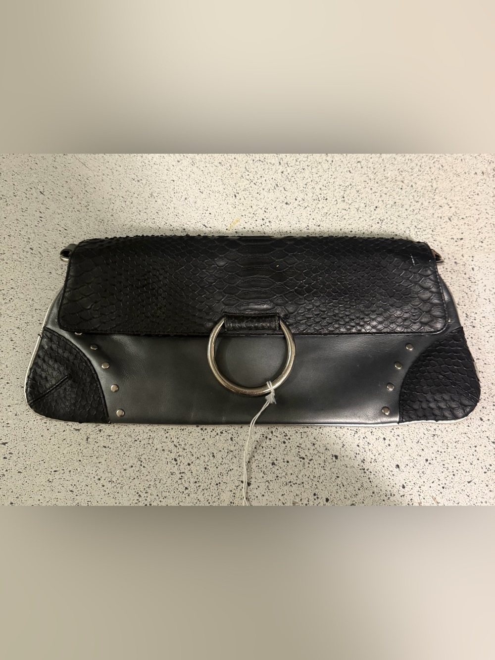 Charlie Lapson designer Snakeskin Clutch